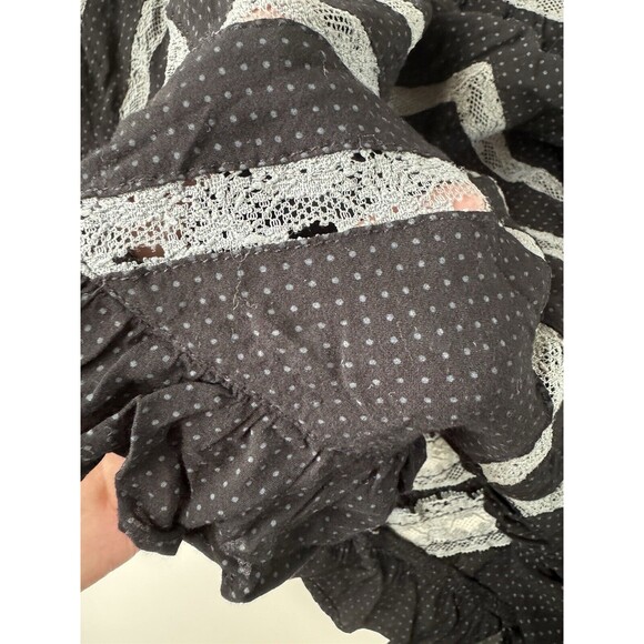 Free People Top Women's Black Polka Dot Sheer Intimately Tank Size Small - Picture 8 of 10